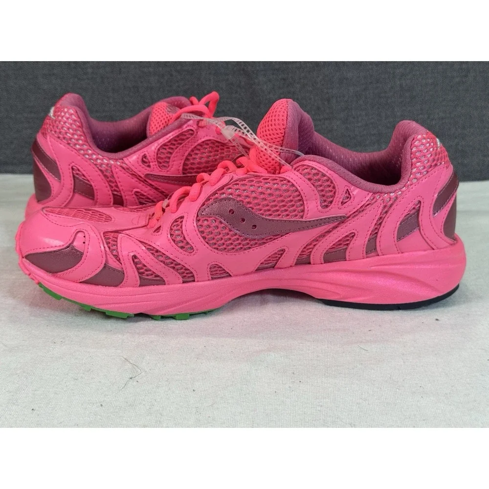 Saucony Grid Azura 2000 Triple Neon Pink Rose S70774-4 Men sz 10.5 Unisex - Picture 8 of 16